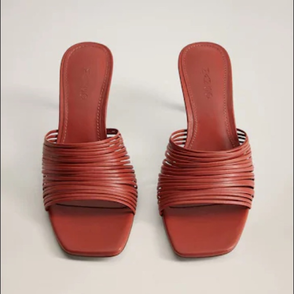 BNWT Mango Strappy Kitten Heel Sandals